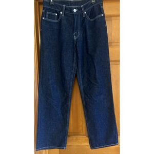 & Denim Wide Leg Women's Jeans Sz 4 Us 36 Baggy Low Waist